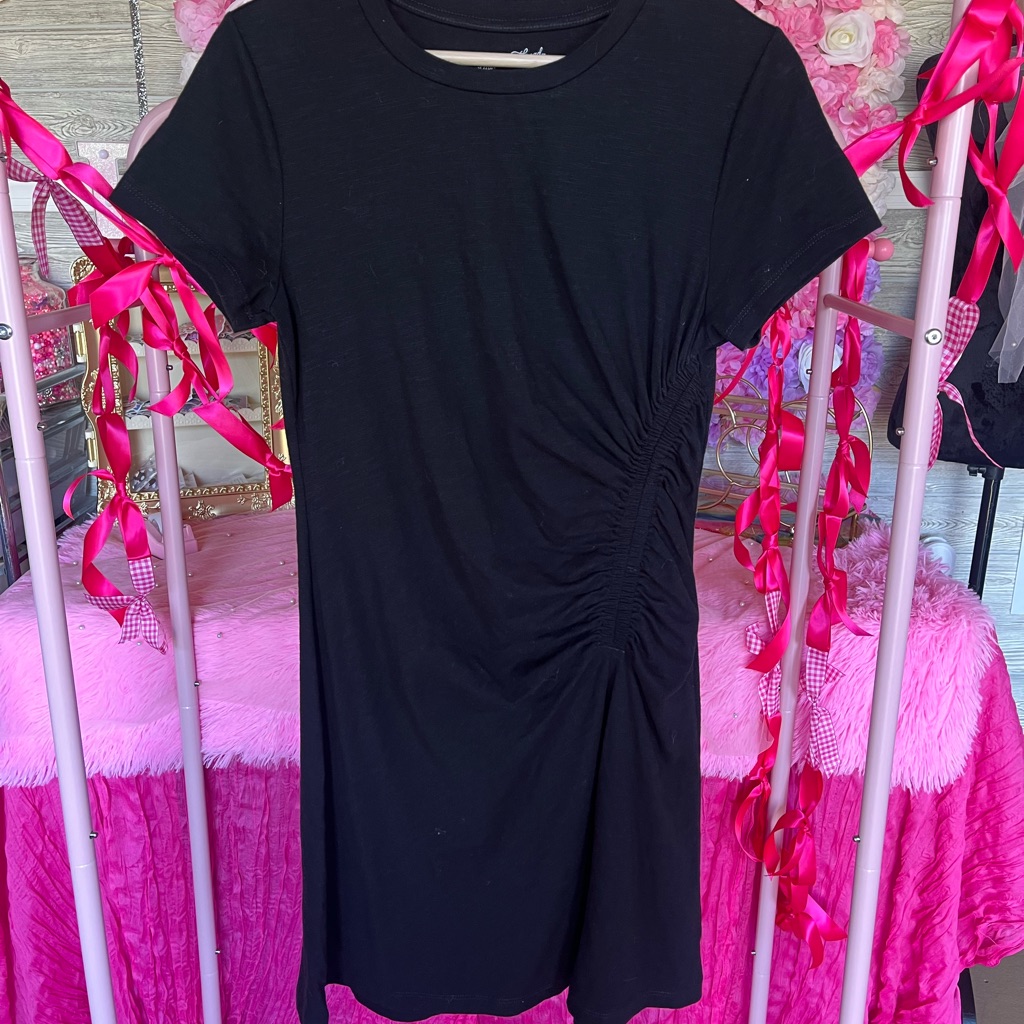 Universal Thread Black Ruched Side Mini Dress